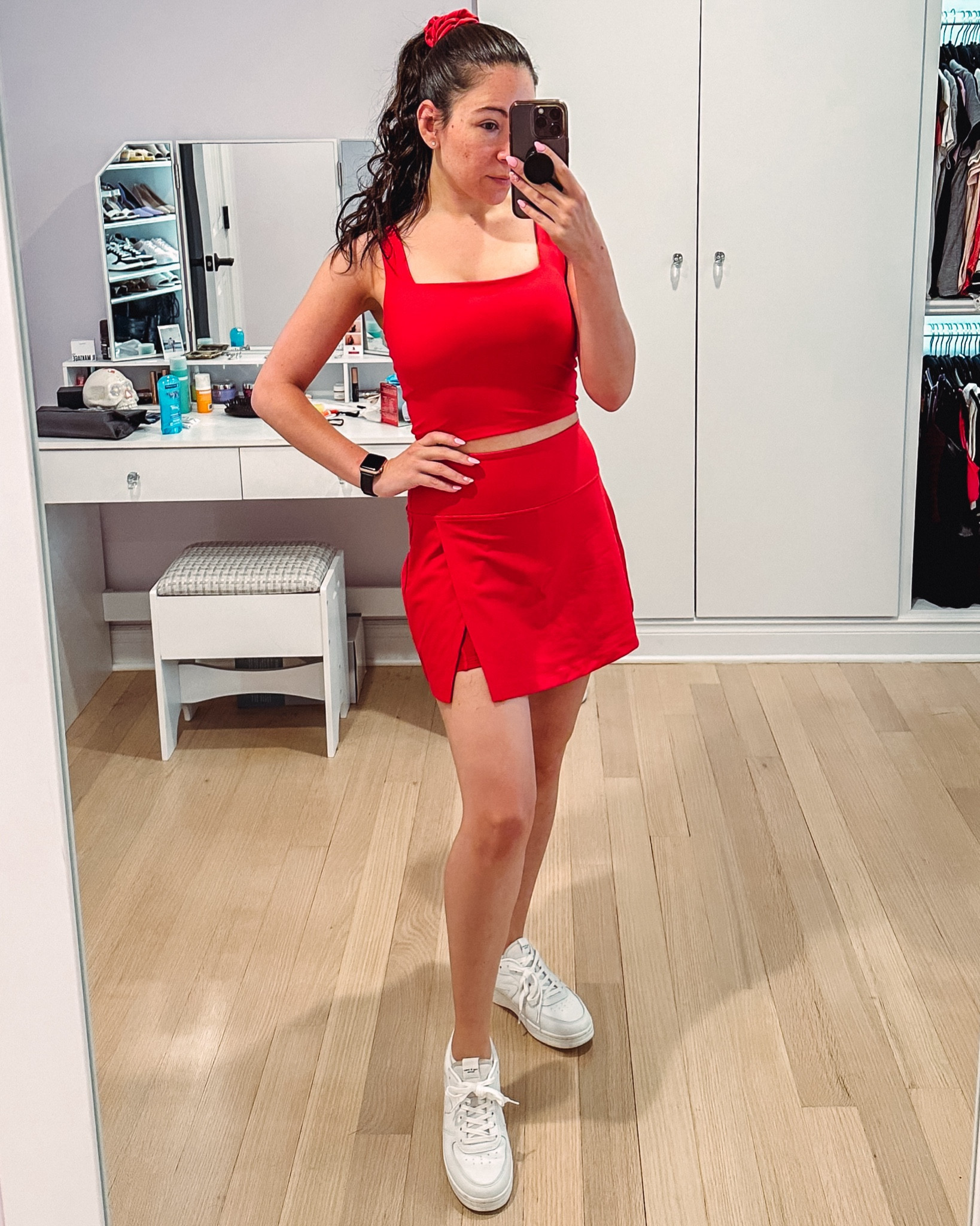 Love this cute active crop top and skirt set currently on sale under $50. Also linking some active dresses in this same color since the top is about to sell out. 

#LTKFindsUnder50 #LTKSummerSales #LTKFitness