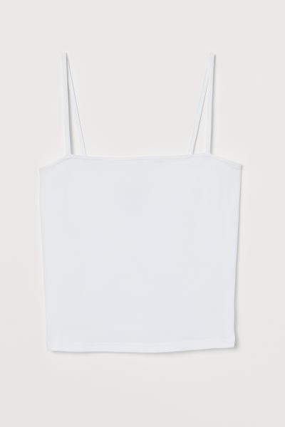 Cropped Jersey Camisole Top | H&M (US + CA)