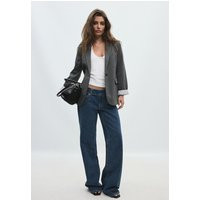 Stradivarius Regular fit houndstooth blazer  Grey M | Stradivarius (UK)