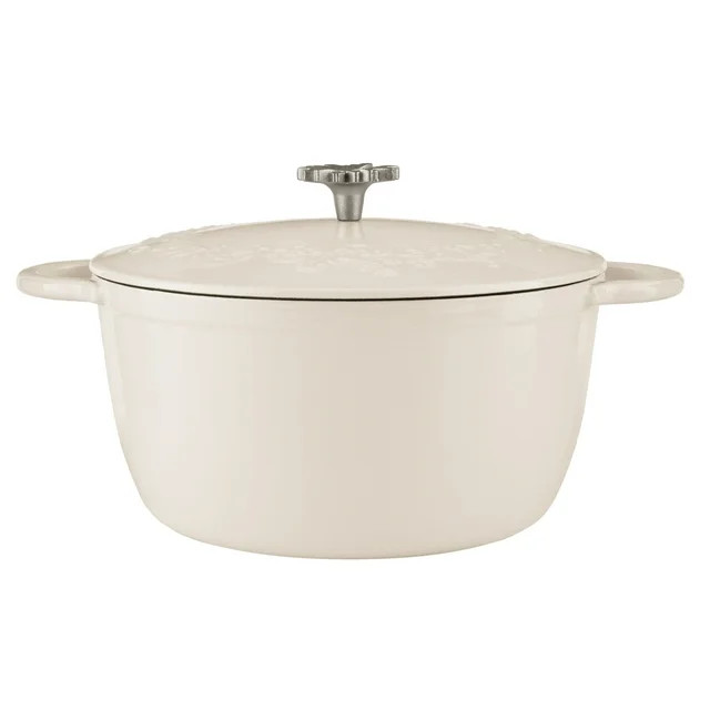 The Pioneer Woman 5qt Oven-Safe Enamel Cast Iron Dutch Oven, Linen - Walmart.com | Walmart (US)