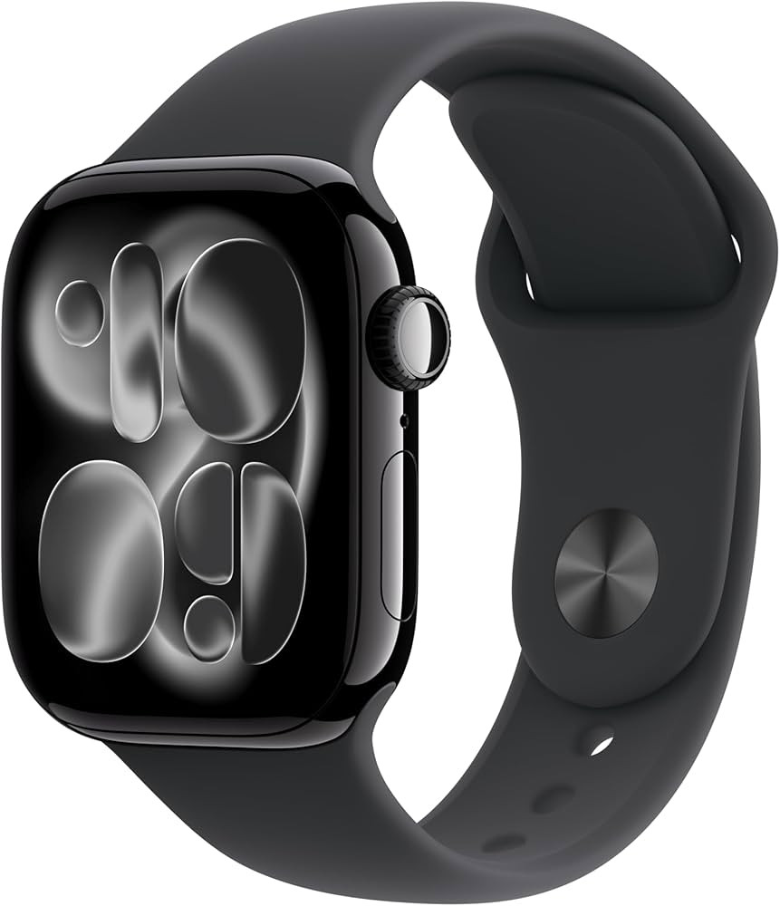 Apple Watch Series 11 [GPS 42mm] Smartwatch with Jet Black Aluminum Case with Black Sport Band - ... | Amazon (US)