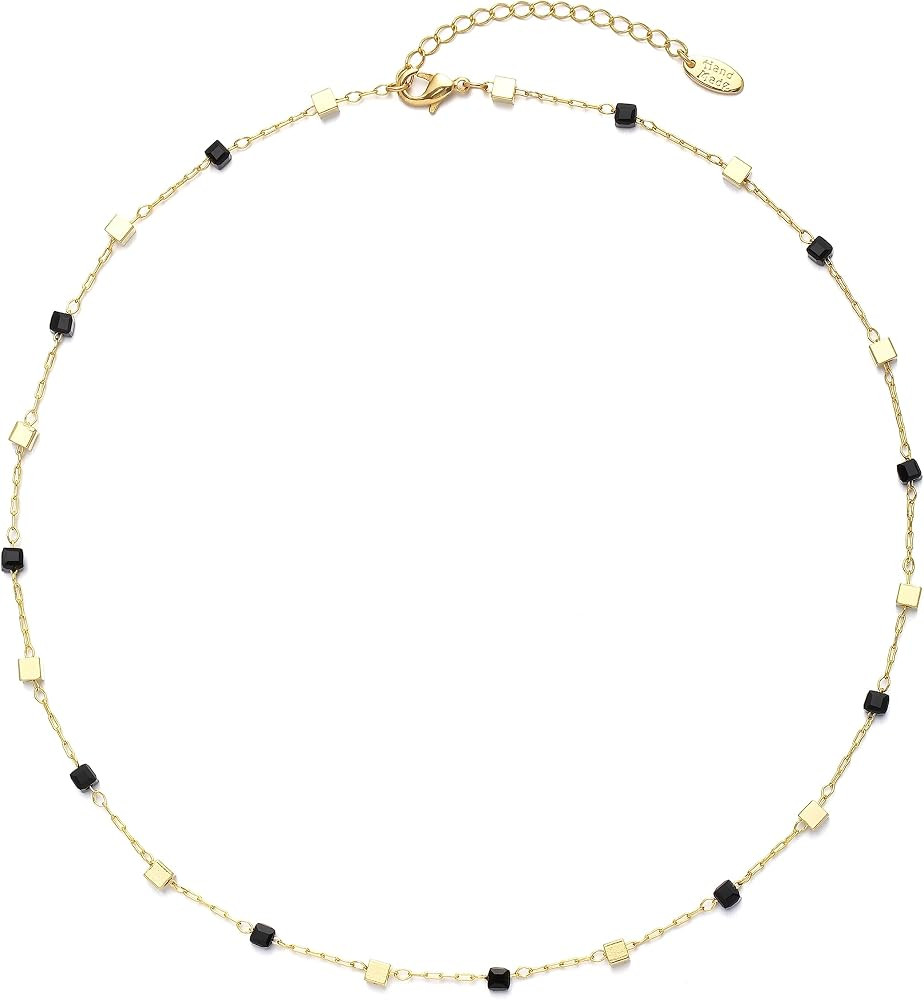 Beaded Choker Necklaces, Handmade Healing Crystal Stone Choker Colorful Bohemian Gemstone Necklac... | Amazon (US)