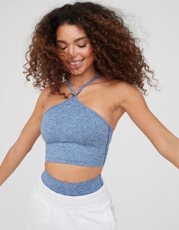 OFFLINE By Aerie The Hugger Halter Longline Sports Bra | Aerie