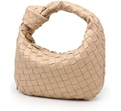 Women Soft PU Leather Woven Handbag Handmade Hobo Shoulder Bag Woven Clutch Bag Knotted Dumpling ... | Amazon (CA)