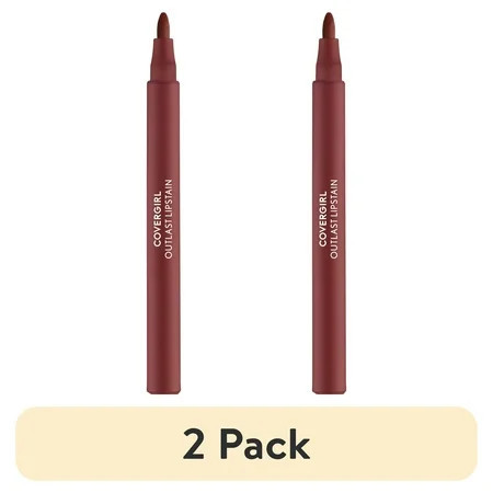 (2 pack) COVERGIRL Outlast Lipstain, 45 Brazen Raisin, Brown, 0.05 fl oz | Walmart (US)