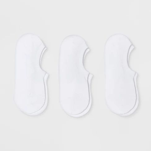 Women's Cushion Sneaker Liner 3pk Socks - A New Day™ White One Size | Target