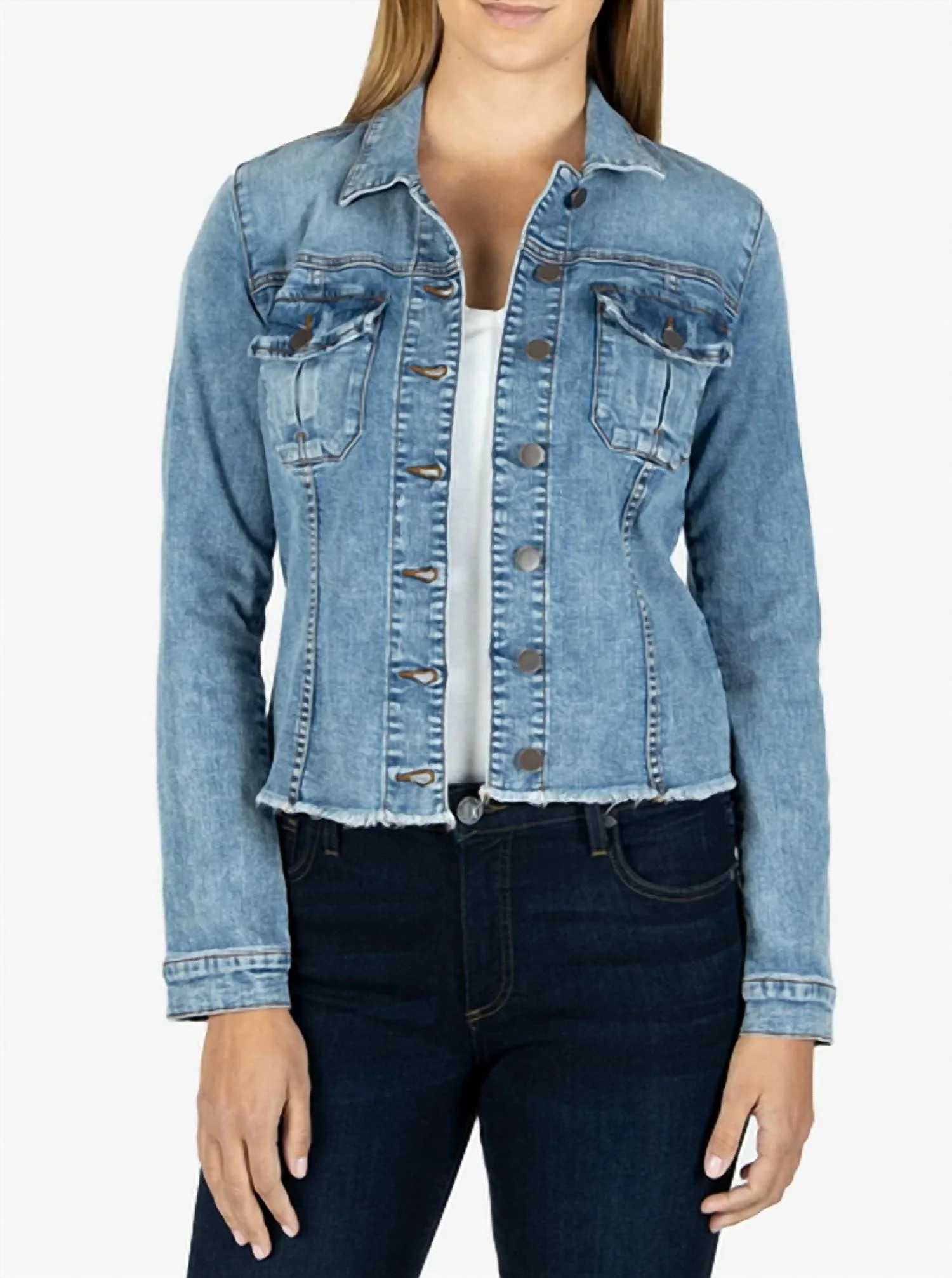 Kara Frayed Hem Jacket In Campaigned | Shop Simon