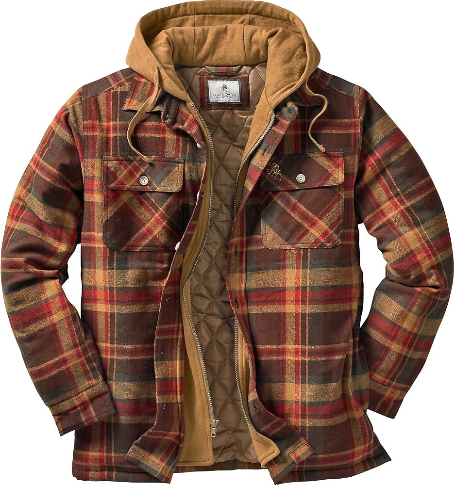 Legendary Whitetails Men's Maplewood Hooded Shirt Jacket | Amazon (US)