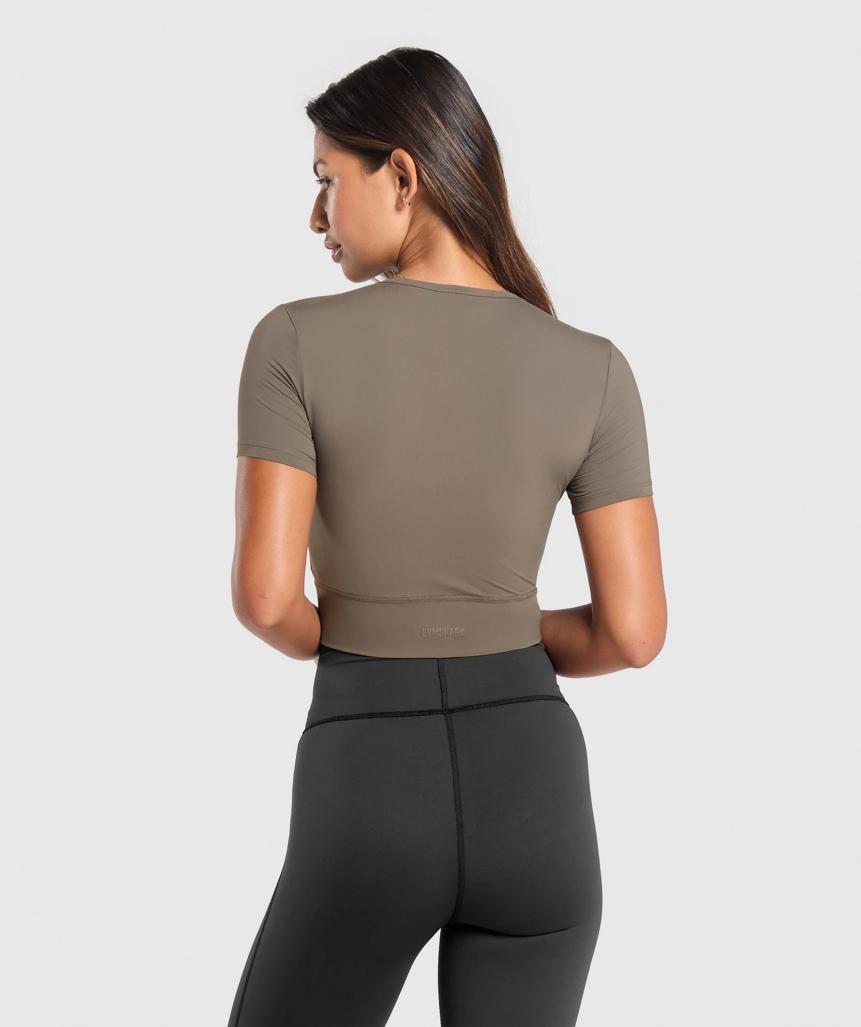 Gymshark Rest Day Buttery Soft Midi Top - Camo Brown | Gymshark US