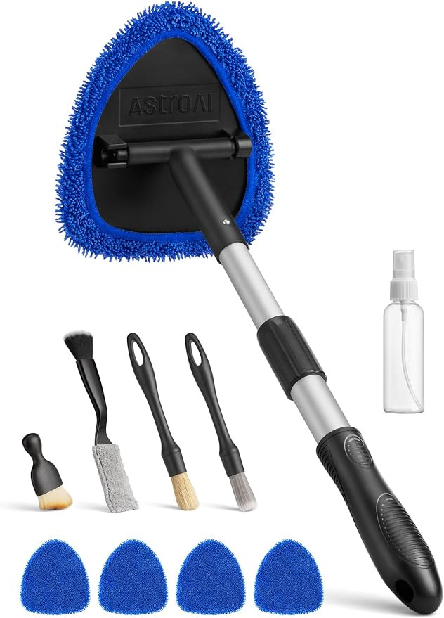AstroAI 10pcs Windshield Cleaner Tool, Car Interior Detailing Kit with AC Vent Brush, 3 Cleaning ... | Amazon (US)