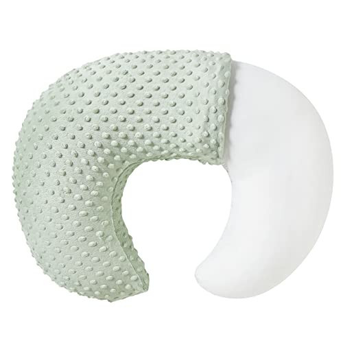 Baby Nursing Pillow and Body Positioner with Premium Slipcover for Breastfeeding for Baby Boys and Girls, Feeding Pillow with Breathable Comfortable Pillowcase (Green) | Amazon (US)