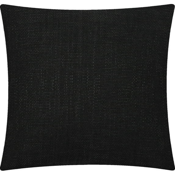 Mainstays Solid Texture Polyester Square Decorative Throw Pillow, 18" x 18", Black | Walmart (US)