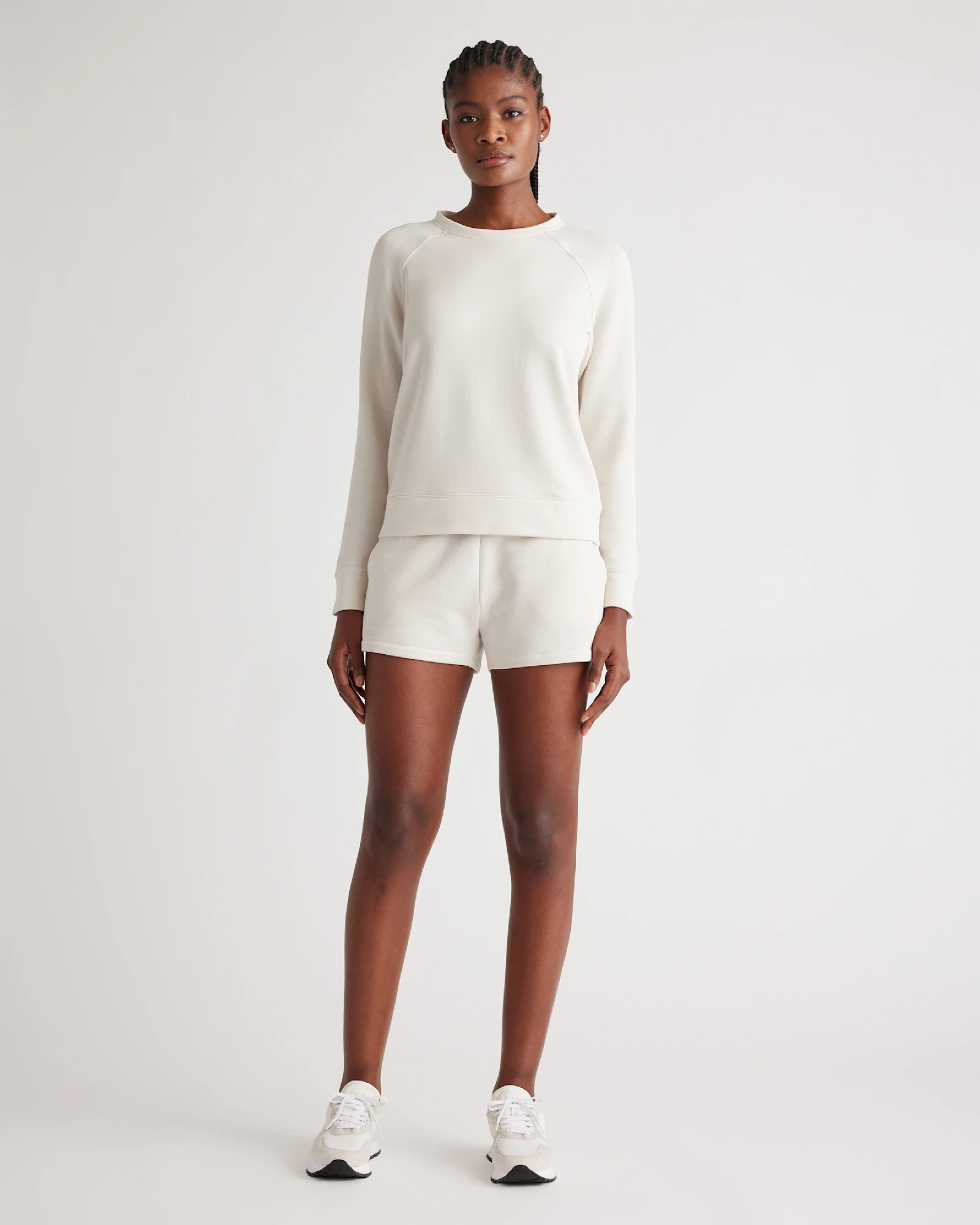 SuperSoft Fleece Crew in Off White | Quince