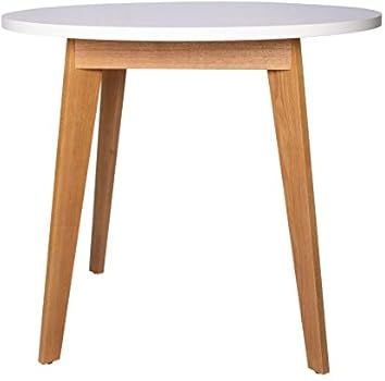 Amazon Brand – Rivet Noah Round Modern Ash Dining Table, 35.4"W, White | Amazon (US)