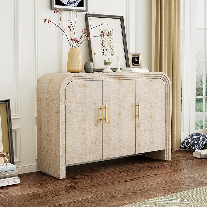 Buffet Sideboard Cabinets with Storage, Accent Arched Cabinet with Adjustable Shelves, Farmhouse ... | Amazon (US)