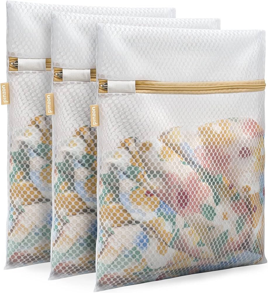 Amazon Brand - Pinzon Delicates Mesh Laundry Bags, Washing Machine Wash Bags, Reusable and Durabl... | Amazon (US)