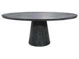 Worlds Away Jefferson Oval Oak Pedestal Dining Table, Black Cerused Oak | Houzz (App)