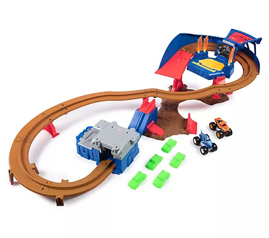 Monster Jam Supercharge Speedway Playset with 2 Monster Trucks - QVC.com | QVC