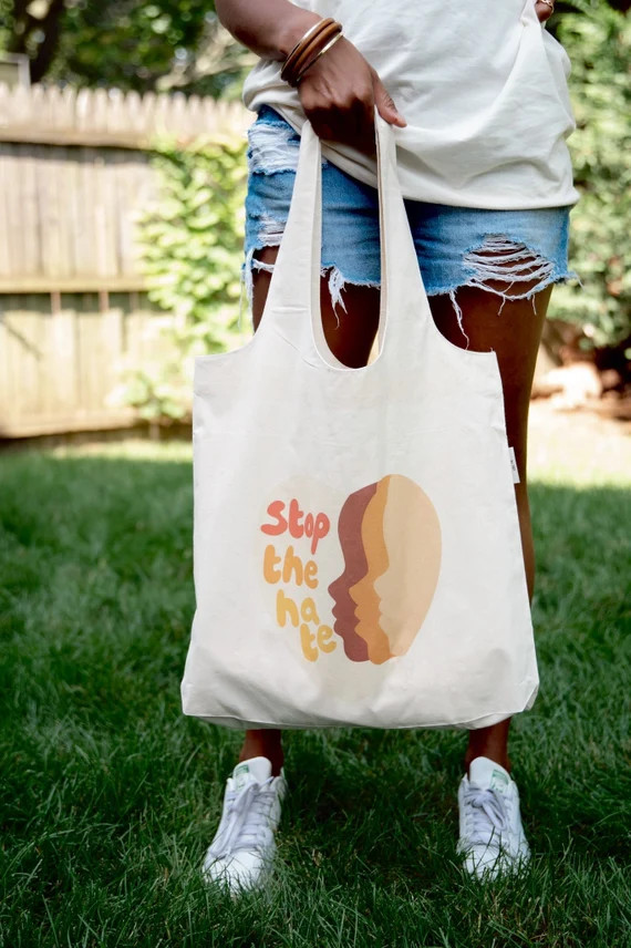 Stop The Hate 100% Organic Tote | Etsy (US)