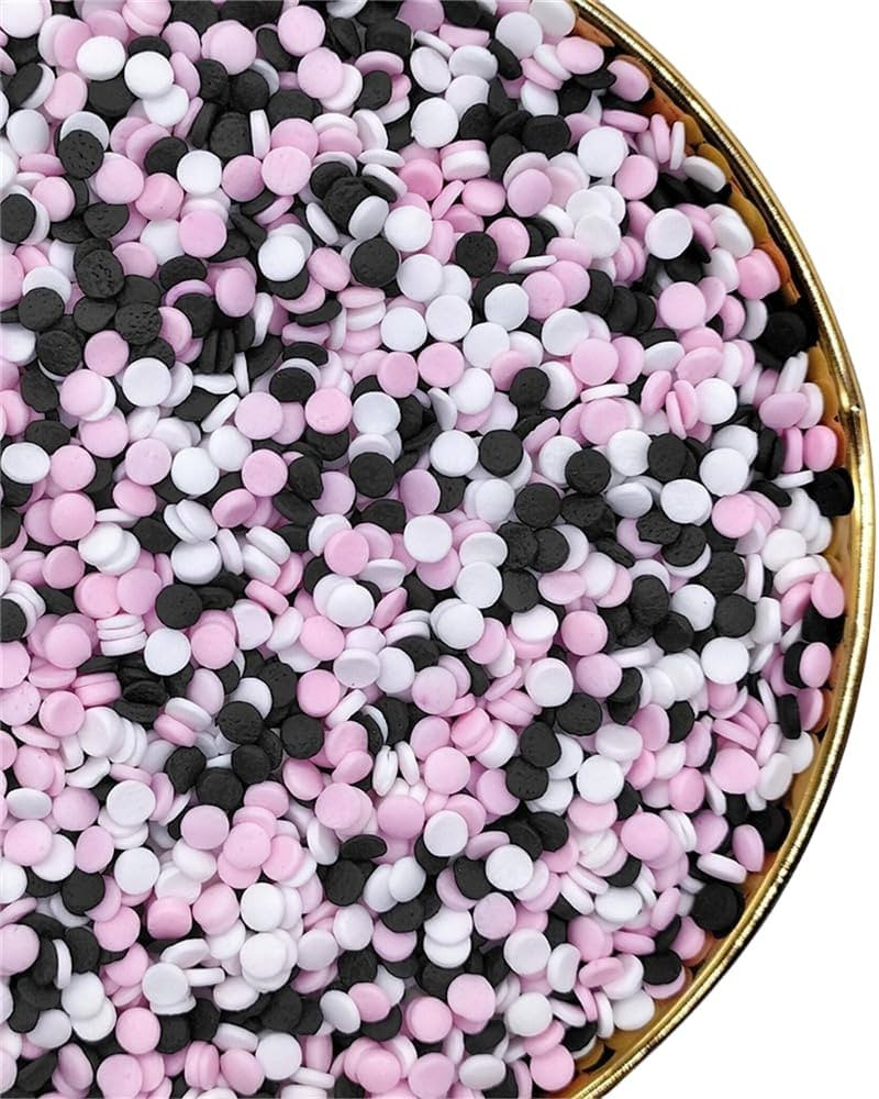NIPEOR Rainbow Sprinkles Pink White Confetti Sprinkles 3.53oz/100g Edible Sprinkle Topping Confet... | Amazon (US)