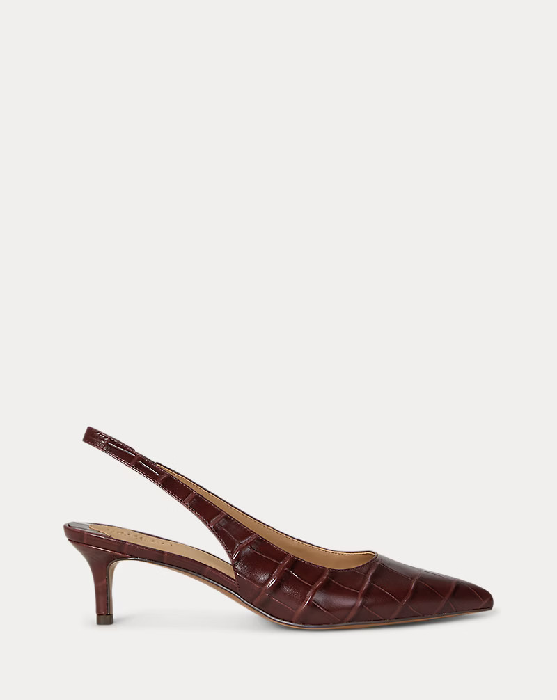 Lolah II Croc-Embossed Slingback Pump | Ralph Lauren (UK)