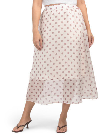 Polka Dot Skirt For Women, Polyester | TJ Maxx