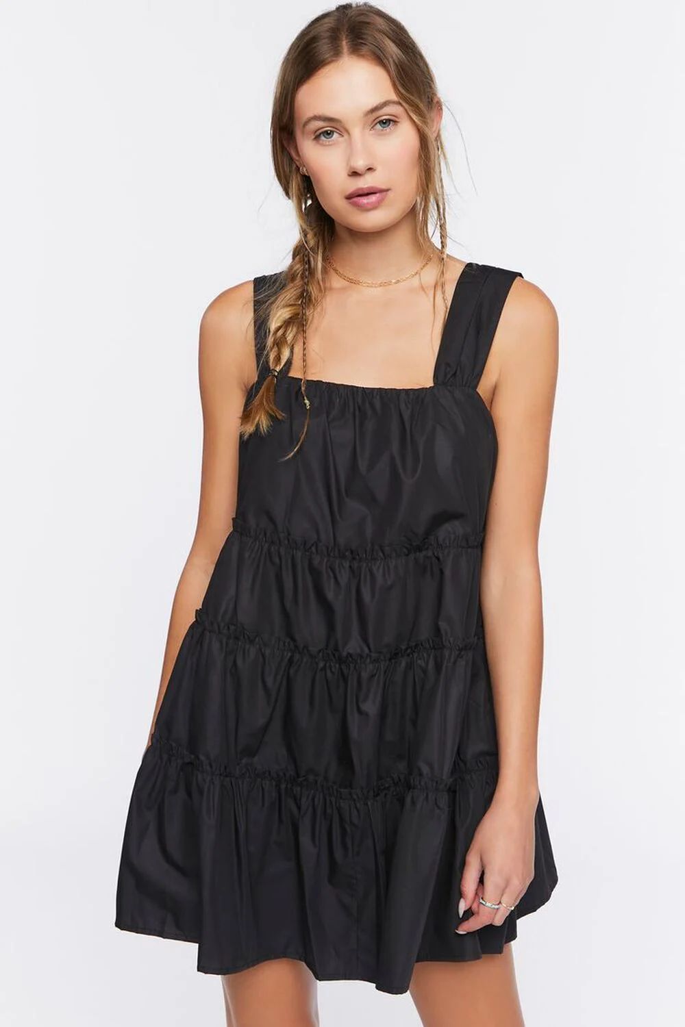 Tiered Ruffle-Trim Mini Dress | Forever 21 | Forever 21 (US)