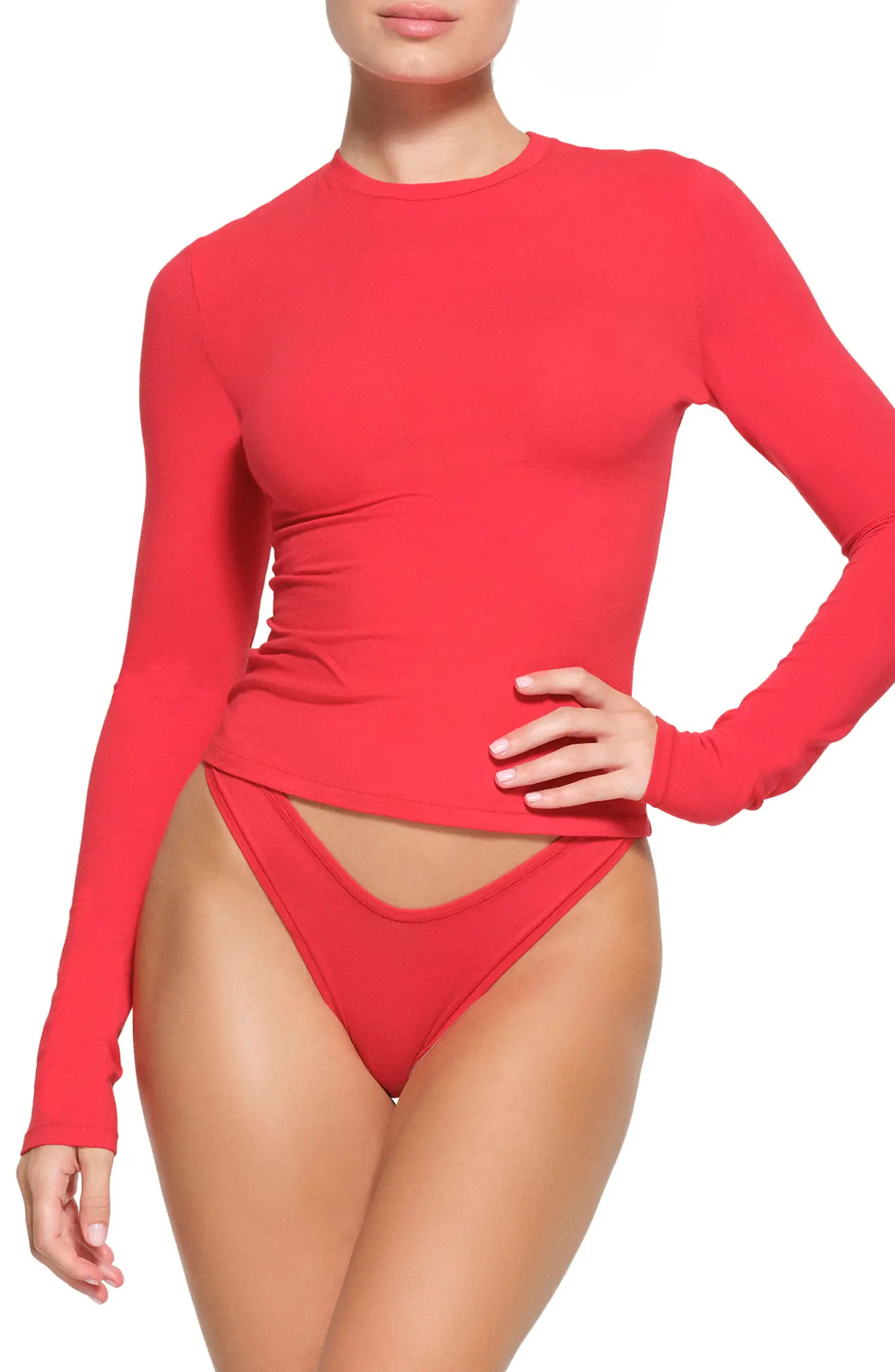 Stretch Cotton Jersey Long Sleeve T-Shirt (Women) | Nordstrom | Nordstrom