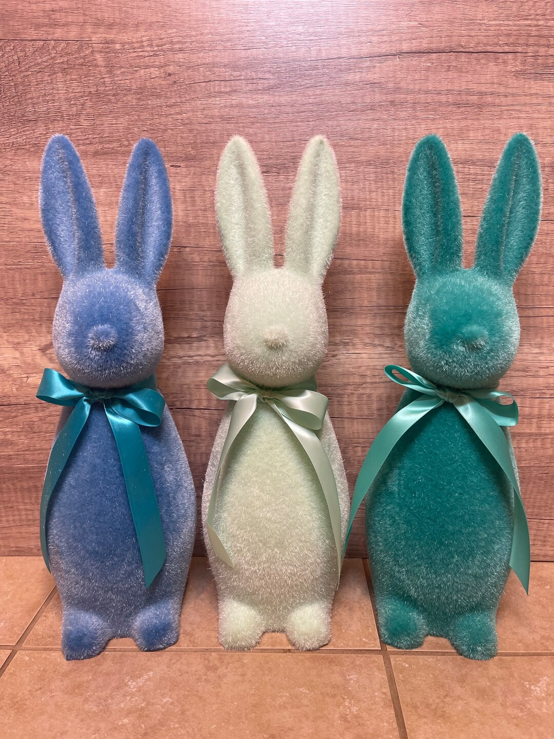 Flocked Button Nose Bunny, Flocked Bunny, Medium Flocked Bunny,  Easter Decor, Blue Bunny | Etsy (US)