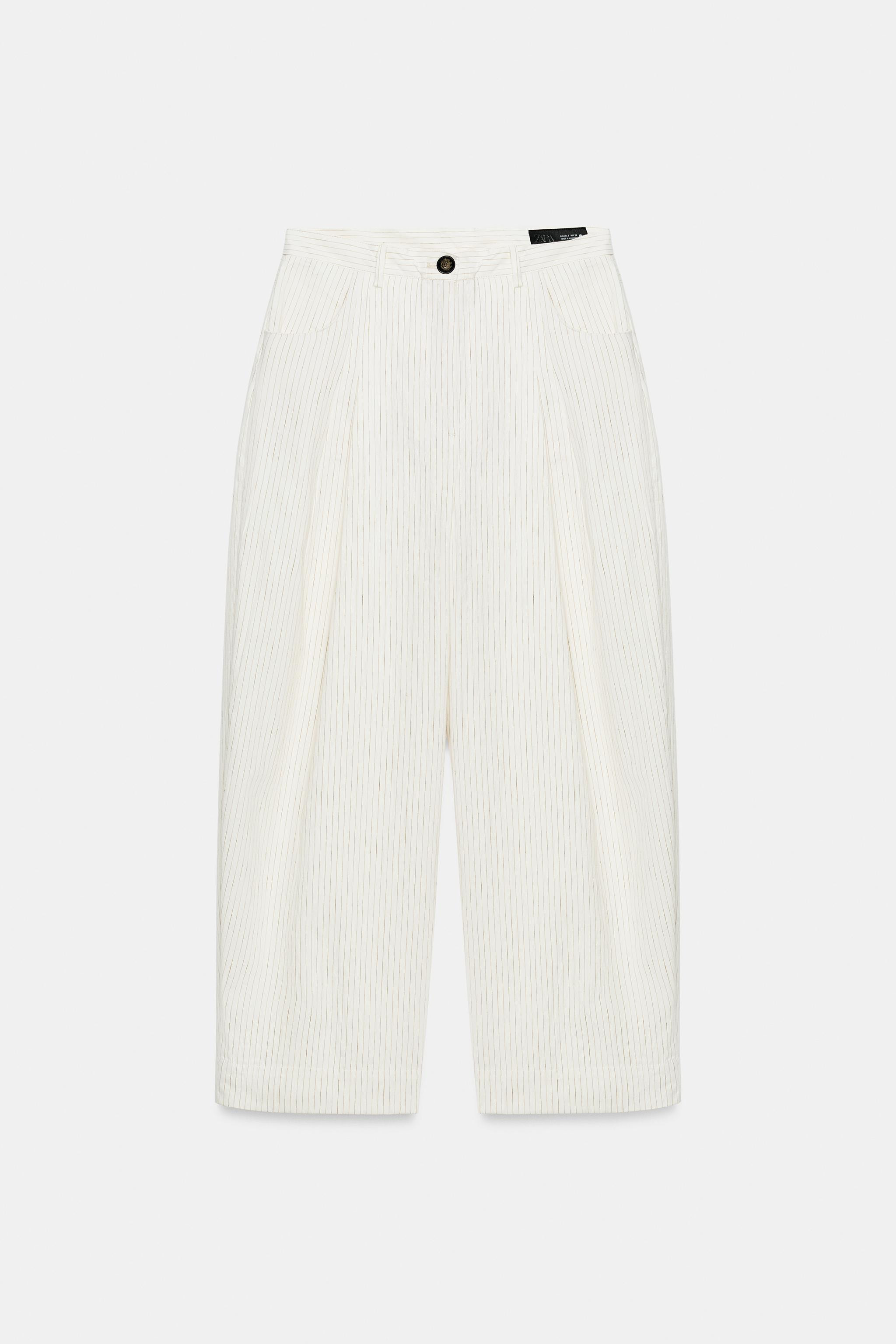 ZW COLLECTION STRIPED BARREL PANTS | Zara US