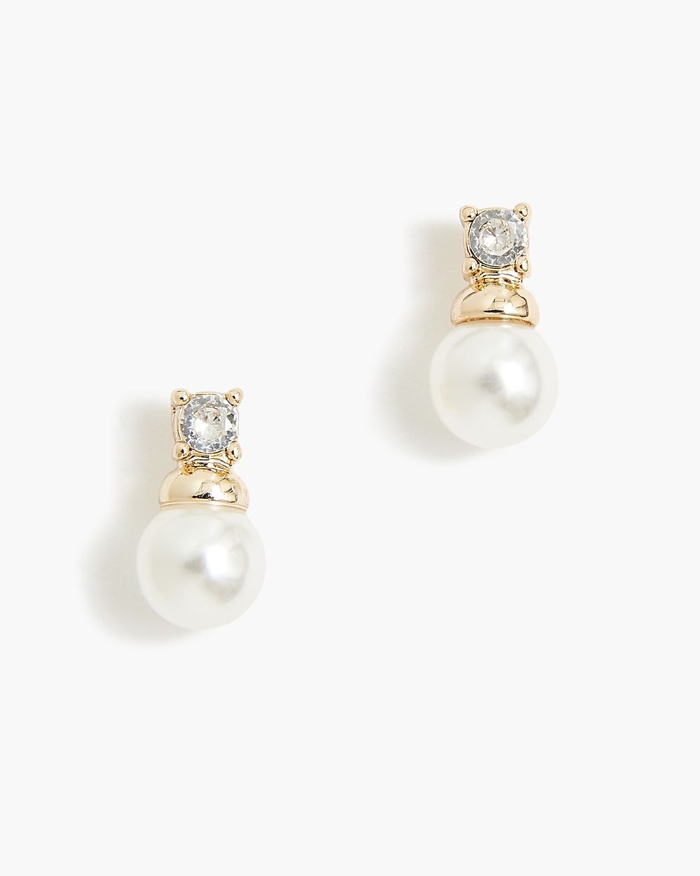 Pearl crystal stud earrings | J.Crew Factory