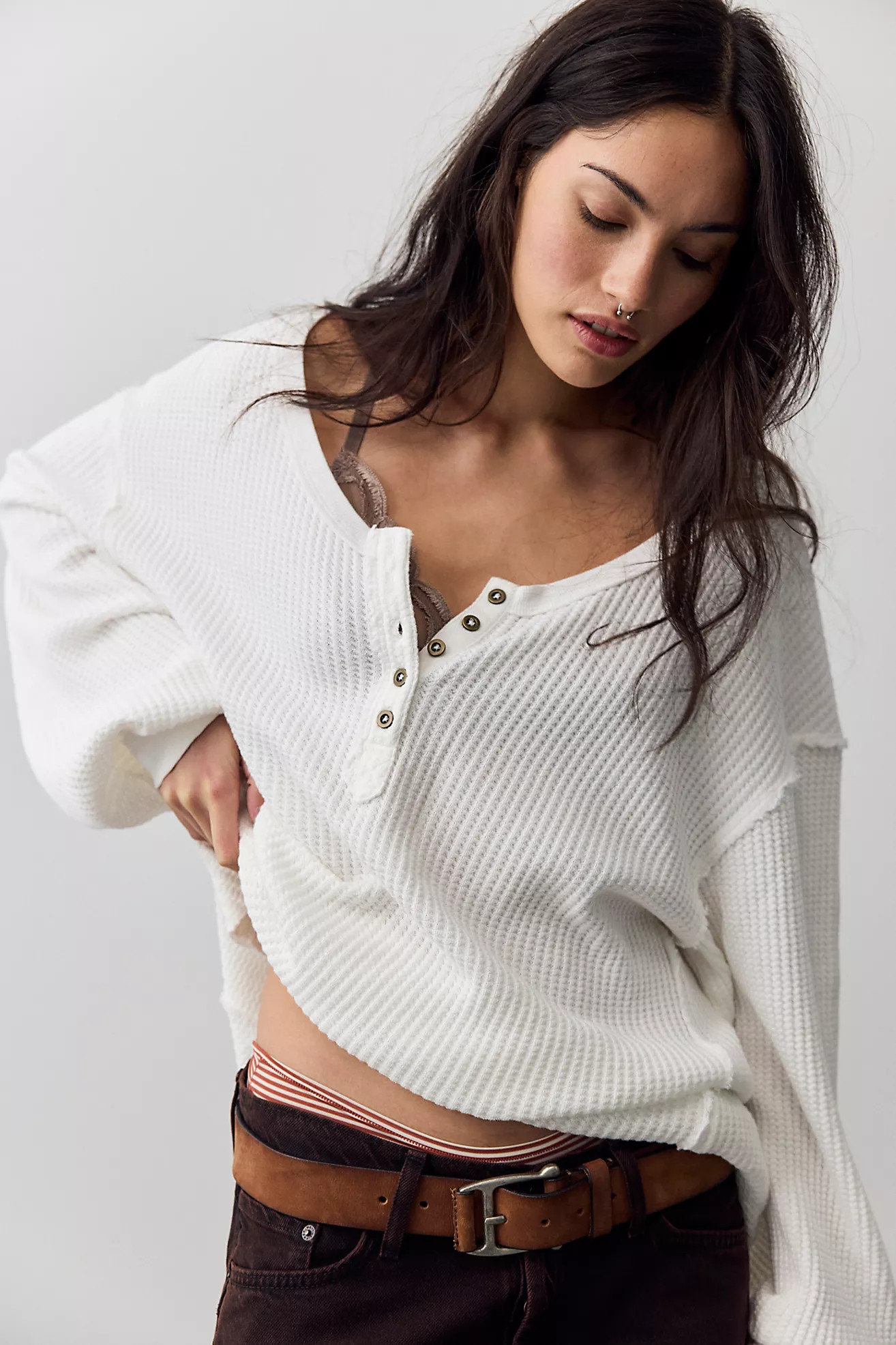 We The Free Montreal Oversized Thermal Henley | Free People (Global - UK&FR Excluded)