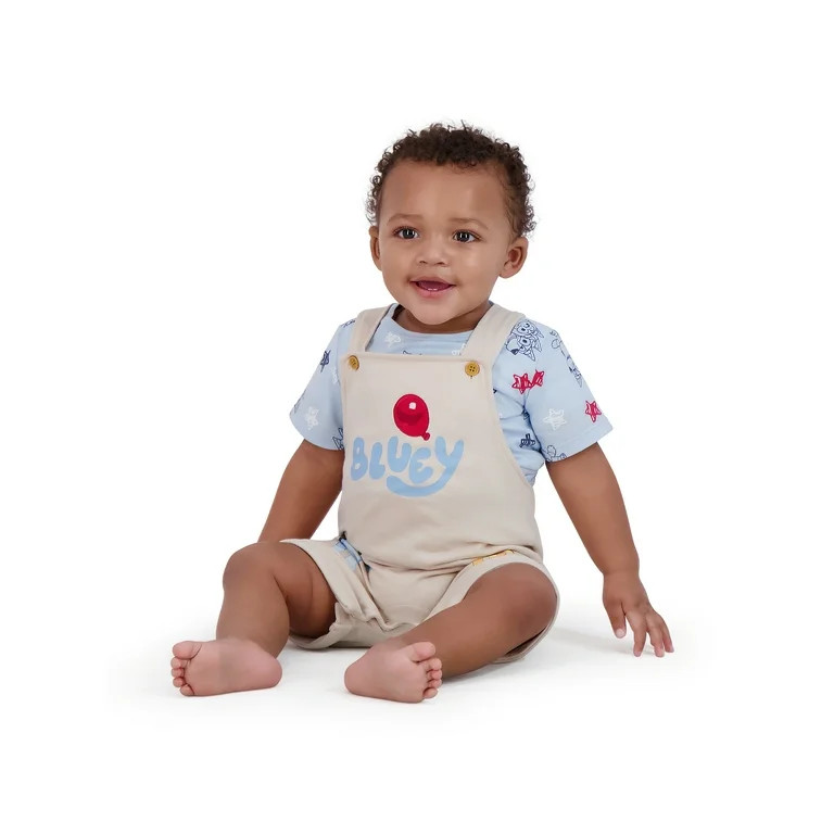 Bluey Baby Boy Shortall Set, Sizes 0/3 Months-24 Months | Walmart (US)