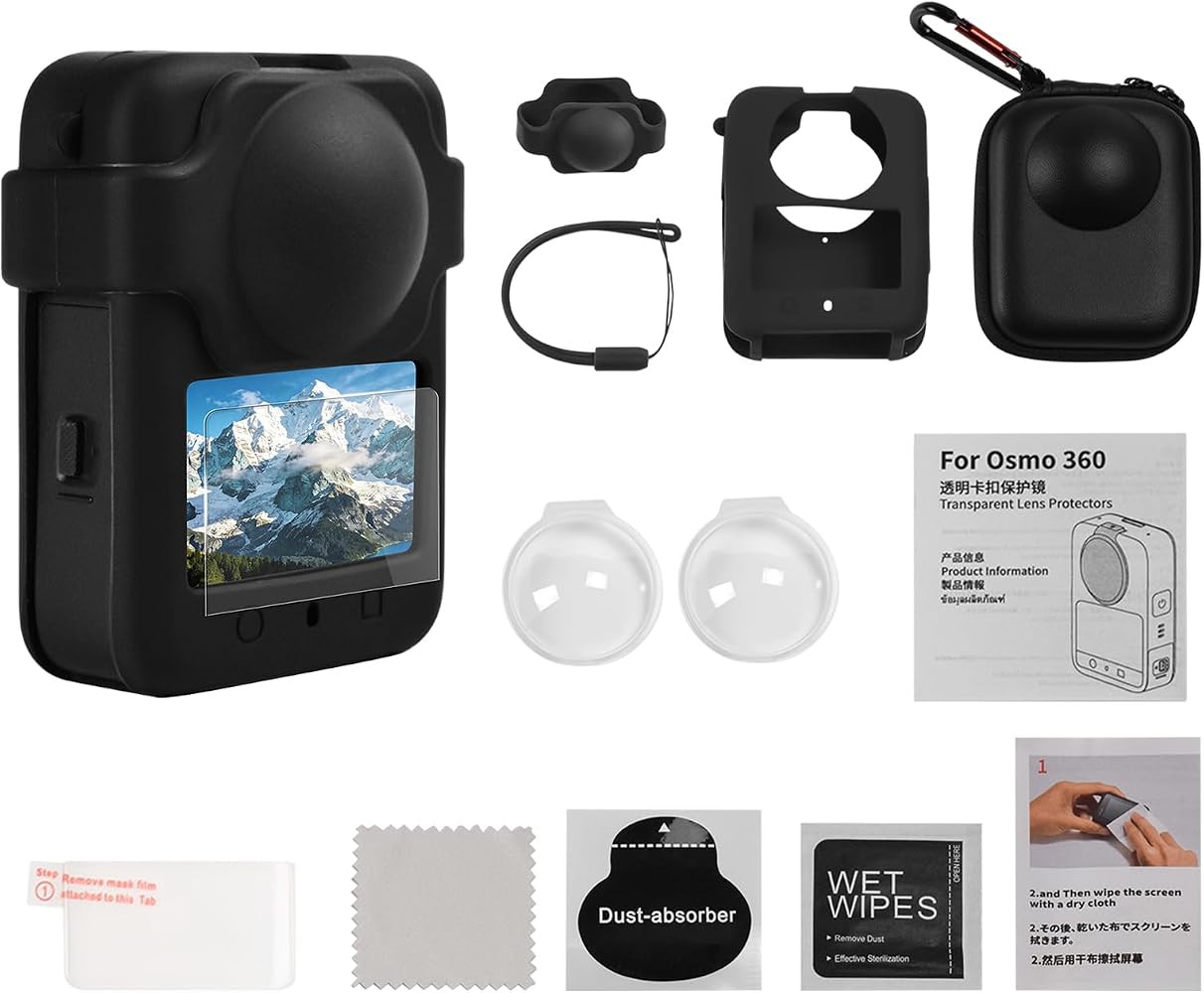 Camera Protective Kit Compatible with DJI Osmo 360 -Includes Lens Protector,Tempered Glass Screen... | Amazon (US)