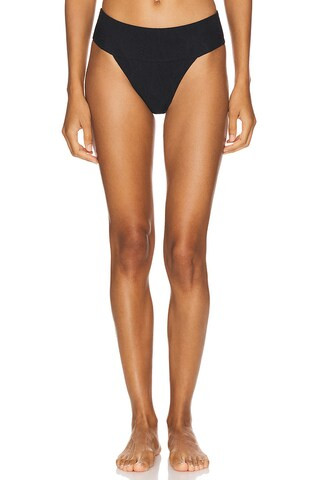 PQ X Haleyy Baylee Banded High Waist Bikini Bottom in Onyx from Revolve.com | Revolve Clothing (Global)