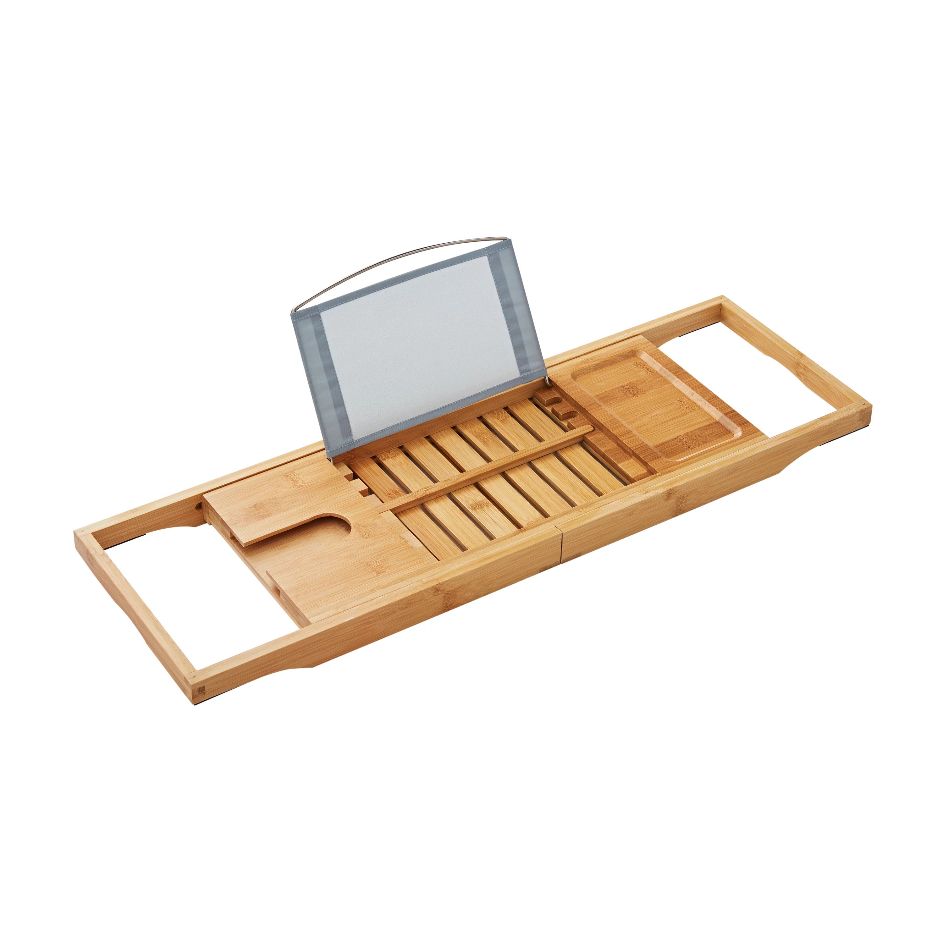 Better Homes & Gardens Bamboo Caddy Tray for Bathtubs with Book/Tablet Prop - Walmart.com | Walmart (US)