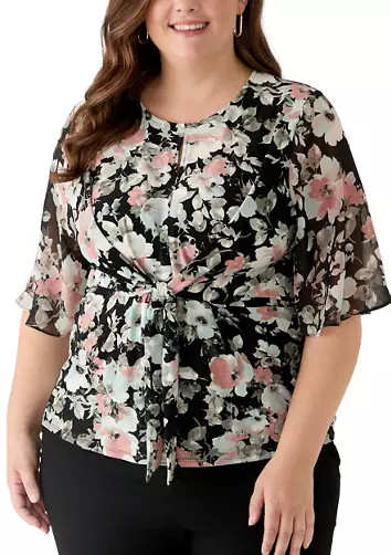 Women's Bell Sleeve Front Knot Top | Belk