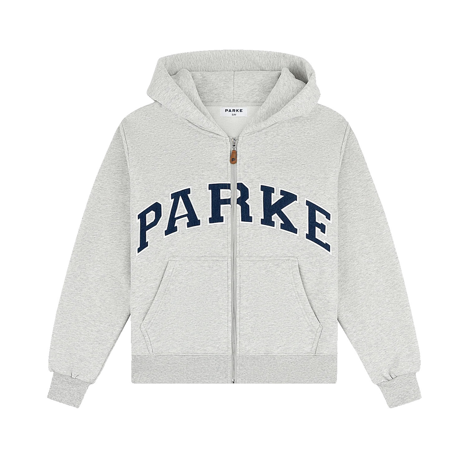 OG Varsity Zip Up Hoodie - Classic Grey + Denim | Parke