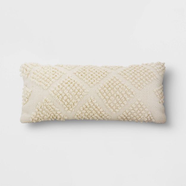Decorative Throw Pillow Looped Diamond Cream - Threshold&#8482; | Target