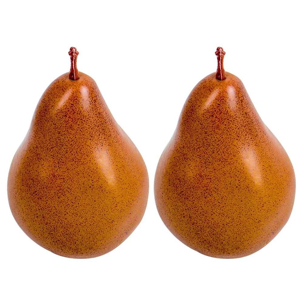 2Pcs Fake Pears Fruit Shop Model Supermarket Pear Ornament Office Decorations Fake Fruits - Walma... | Walmart (US)