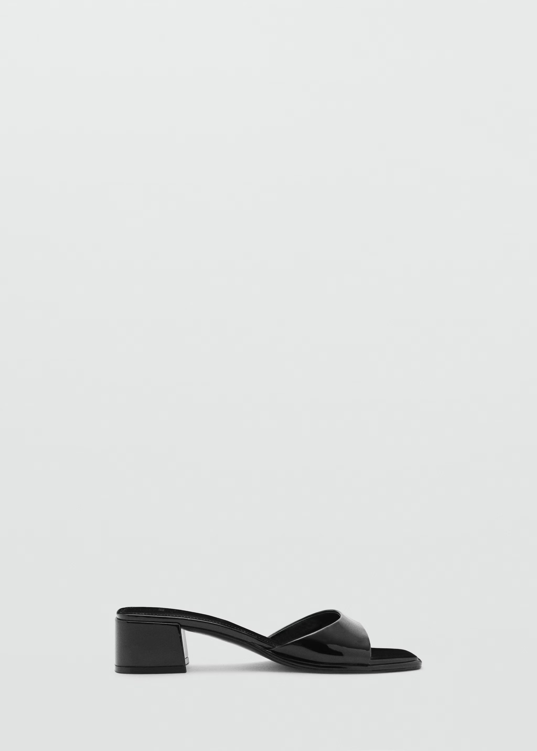 Patent leather effect heeled sandal - Woman | MANGO USA | MANGO (US)