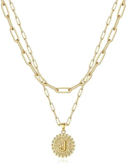 Layered Choker Necklaces for Women, 14K Gold Plated Dainty Layering Paperclip Chain Necklace Simp... | Amazon (US)