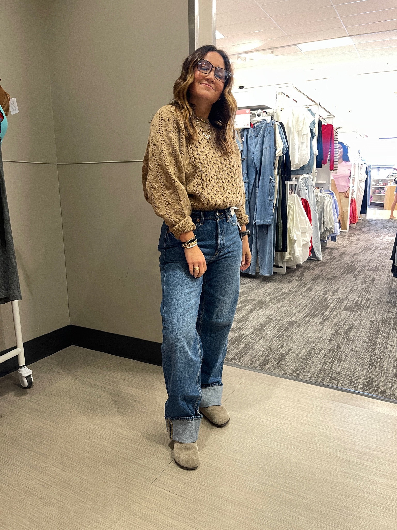 Loving a chunky cable king sweat for fall and this tan one from target is perfect! So soft and not too bulky! 

#LTKFindsUnder50 #LTKBacktoSchool #LTKStyleTip