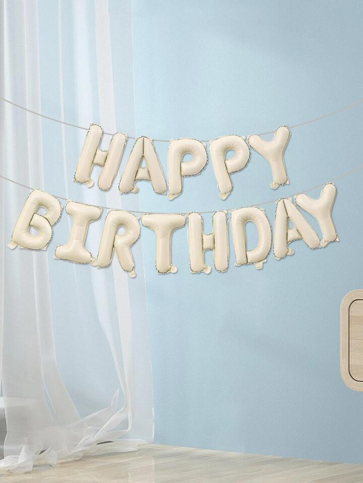 13pcs/Set PE Balloon, Modern Letter Design Decorative Balloon For Birthday Party, | SHEIN