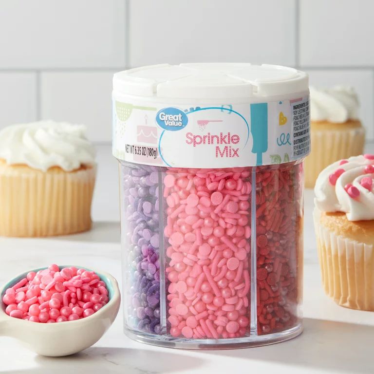 Great Value 6-Cell Bright Sprinkles. 5.9oz | Walmart (US)