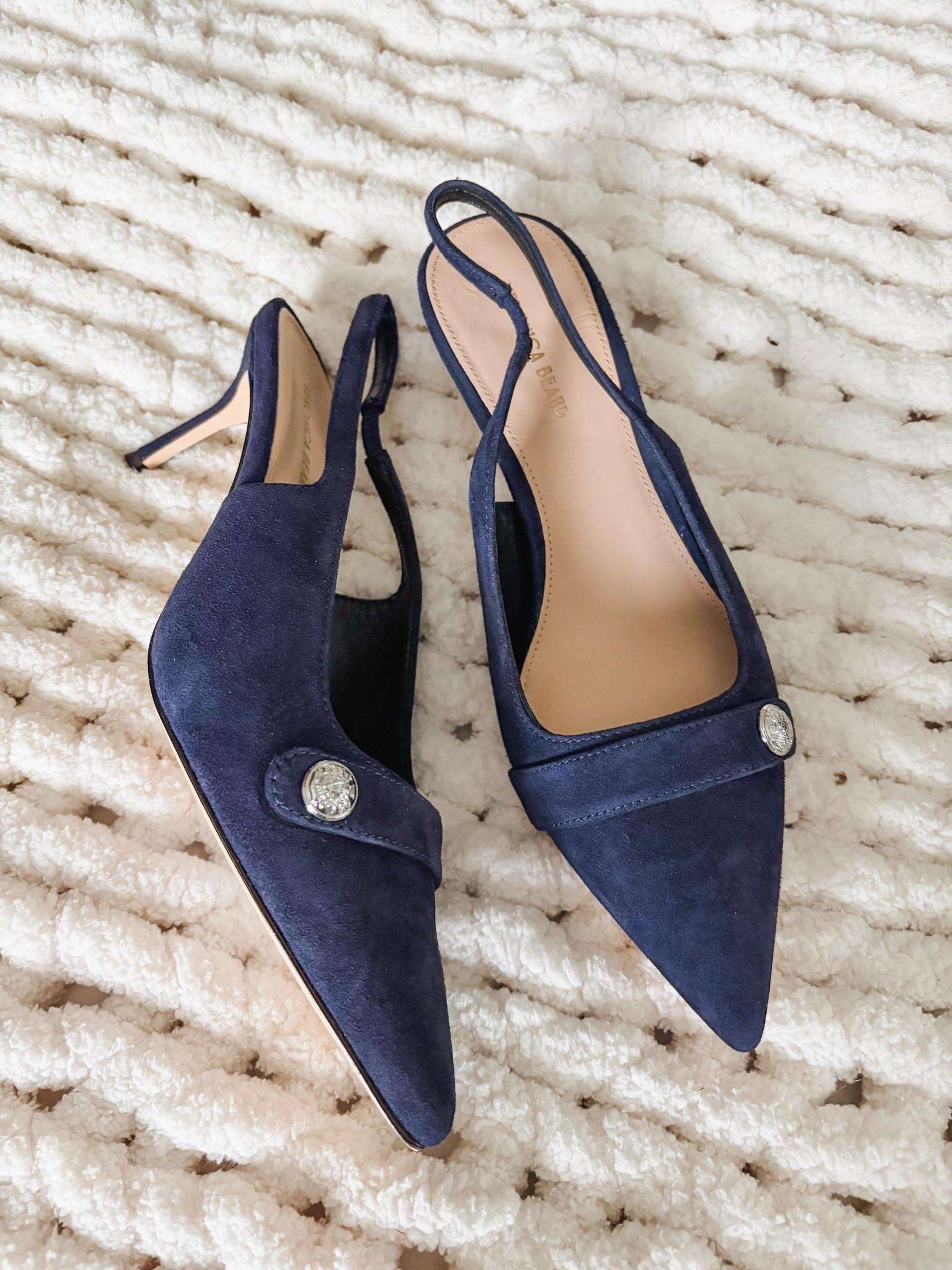 Veronica Beard navy blue suede shoes on sale at Nordstrom.  These are so comfortable!