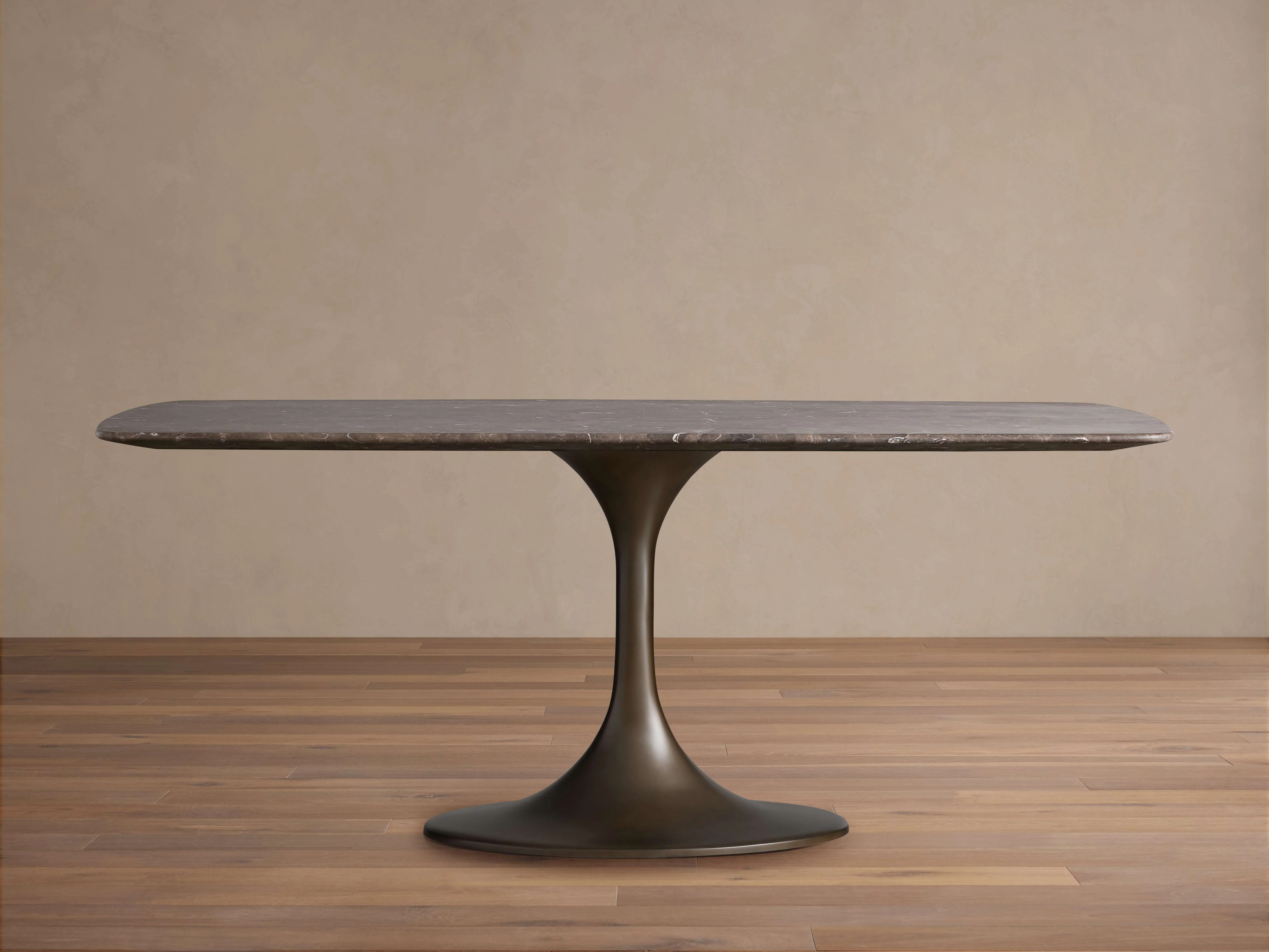 Saint Germain 96"" Rectangle Cream Marble Top with Launette Base in Antique Bronze | Arhaus