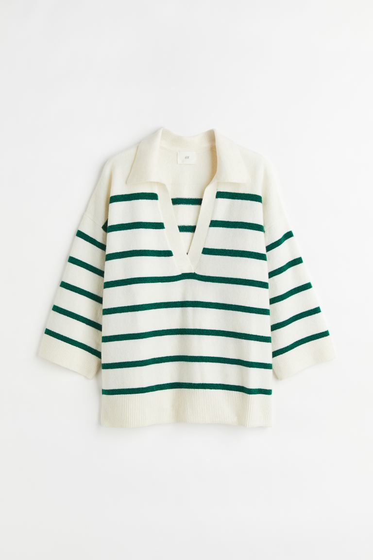 Fine-knit Collared Sweater | H&M (US)