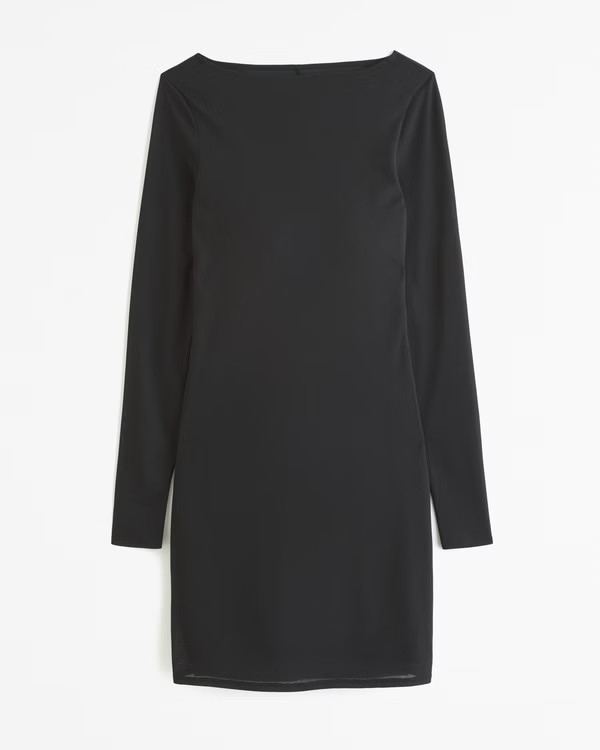 Long-Sleeve Lace Mini Dress | Abercrombie & Fitch (US)