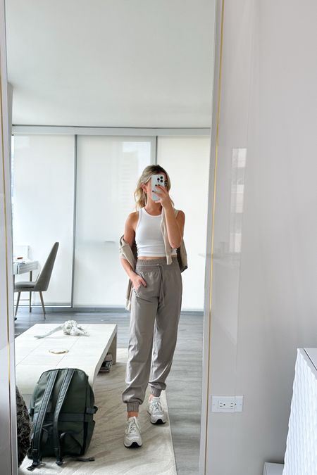wearing XXS in pants for reference I am 5’1"

airport outfit
travel outfit 
lounge
Abercrombie 
Lululemon bag
Lululemon backpack
joggers 

#LTKtravel #LTKfitness